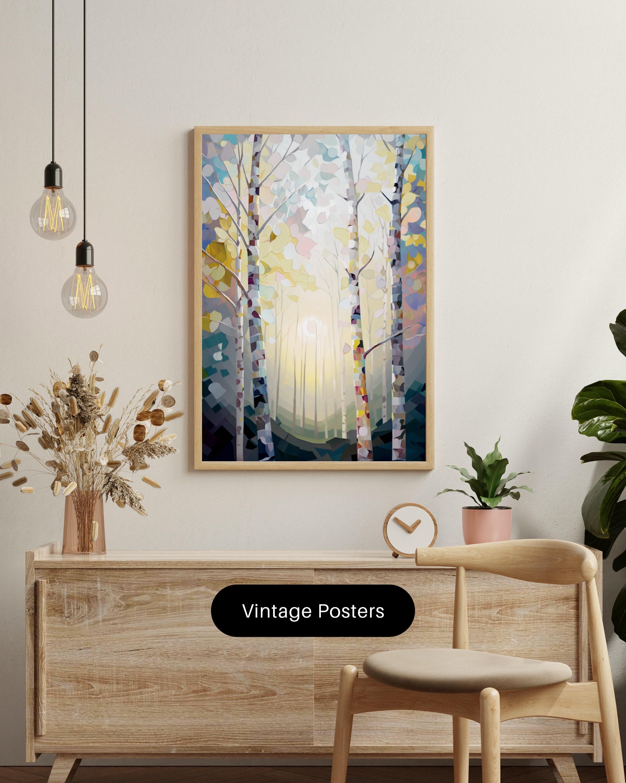 Birch Tree Wall Art Printable Birch Tree Art Birch Tree Painting Birch