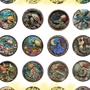 45mm 40mm 30mm 25mm 30x40mm Clay Animals Cabochon Images: Digital Collage Sheet