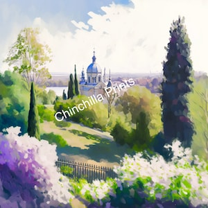 Ukraine Kyiv 3er Set Kunst Kyiv digitaler Download Ukraine Kunst Botanischer Garten Dnipro