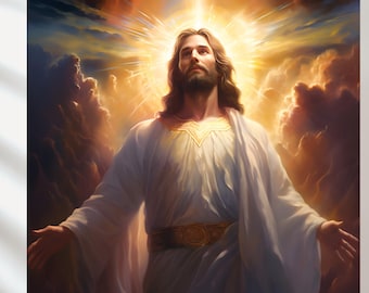 Set of 5 Jesus Christ Watercolor Art Prints: Christ's Embrace, Smile (Digital Download)
