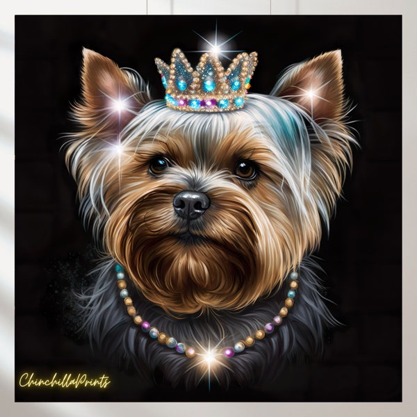 Impression d'art du Yorkshire Terrier, peinture du Yorkshire, portrait du Yorkshire, cadeau du Yorkshire, art mural du Yorkshire, cadeau du propriétaire du Yorkshire, 11 x 11, 8,5 x 11