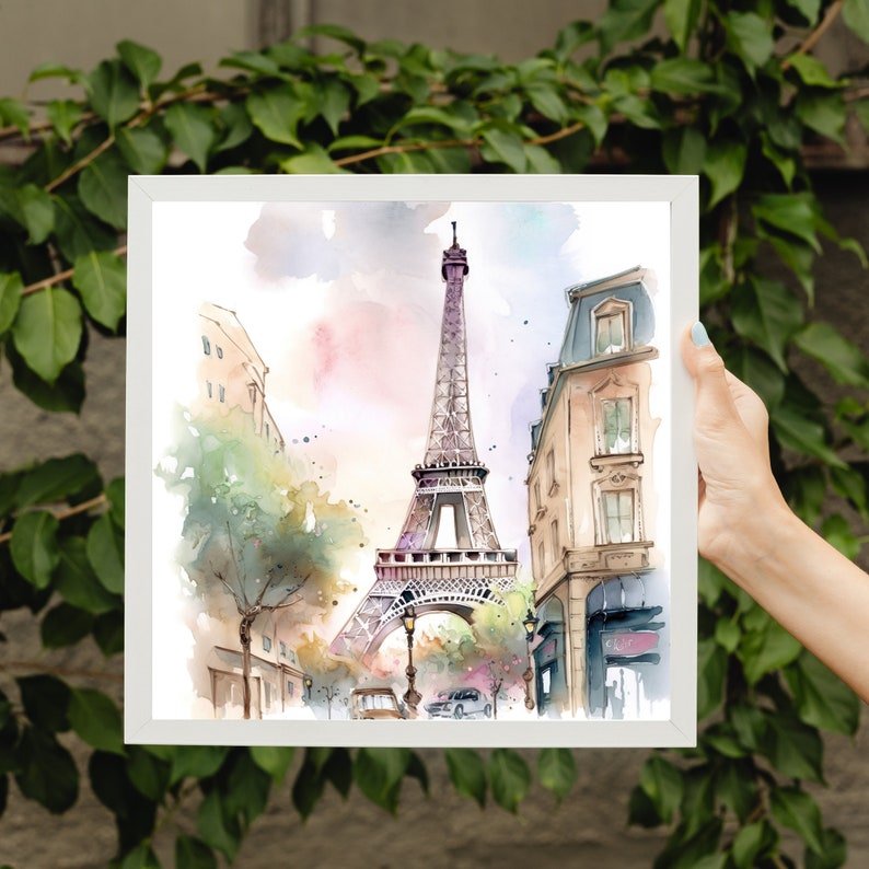 Paris Art Print Eiffel Tower Art Print France Poster Paris Etsy
