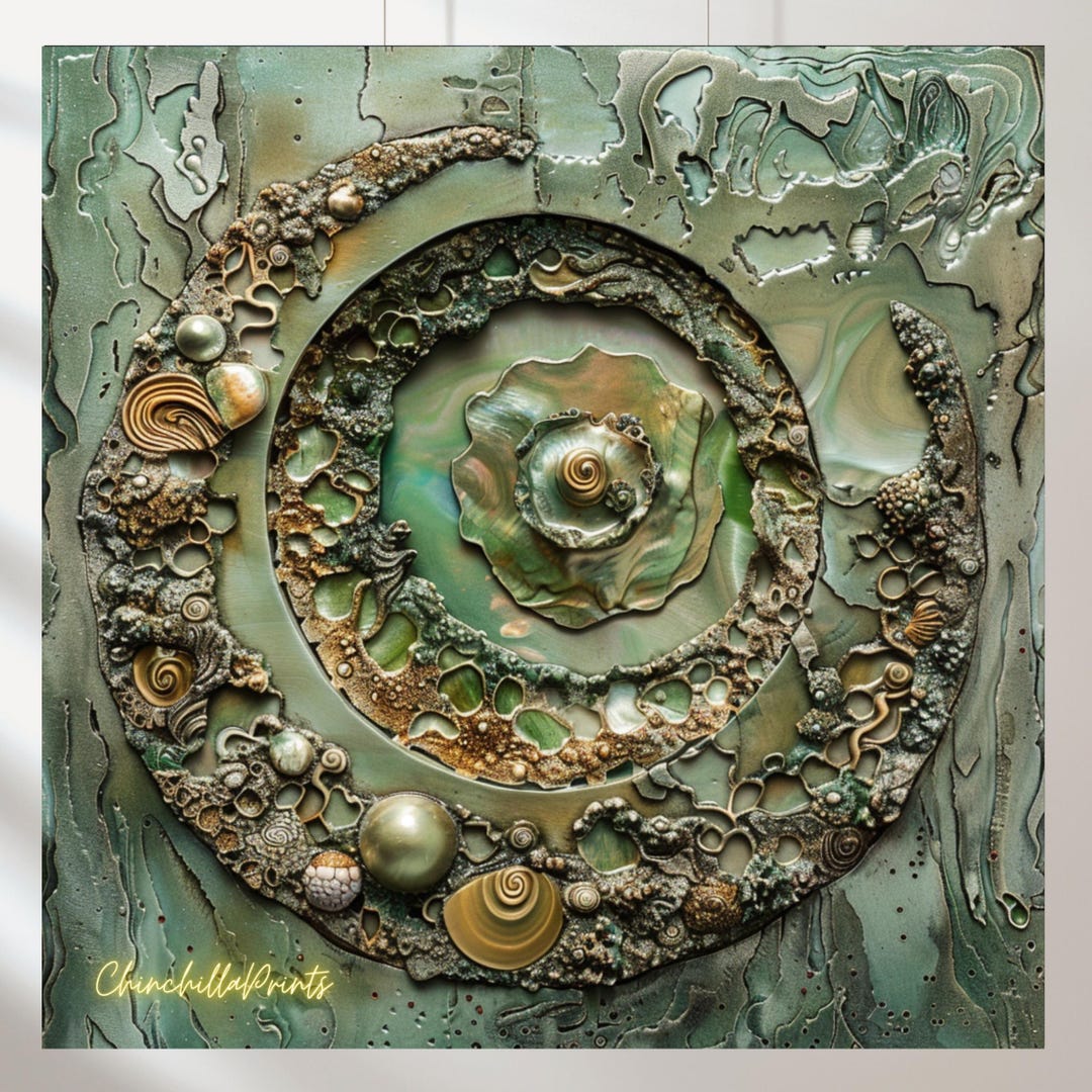 Mother of Pearl Shell, Art Deco, Modern, Imitation Mother of Pearl ...