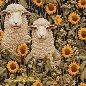 アールデコ、アールヌーボー スタイルの動物をあしらったシームレスなタペストリーの背景。商業印刷用の 7 つのシームレスなデザイン。