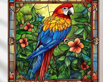 つがい　オウム　ステンドグラス il_340x270.6681048602_cwf7.jpg