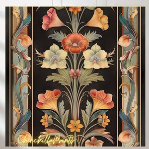 花のシームレスなパターン4点セット。布地、バッグ、枕、毛布に印刷するための花のモチーフのシームレスなイラスト4点セット。