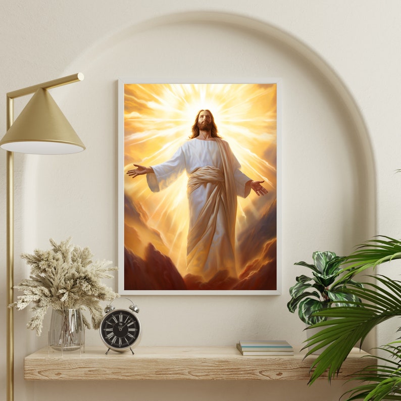 Jesus Jesus Watercolor Christ's Embrace Jesus Picture Jesus Painting Jesus Art Christ's Smile Jesus Wall Art Xmas Gift Set of 3 image 4