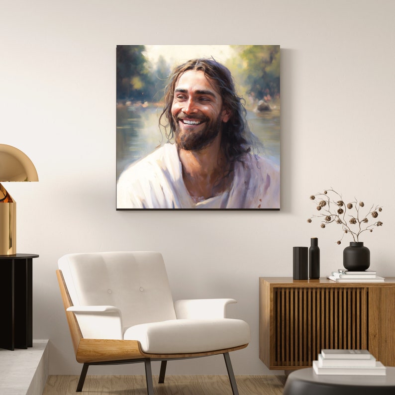 Jesus Art Print Christian Decor Jesus Wall Art Jesus Christ Portrait ...