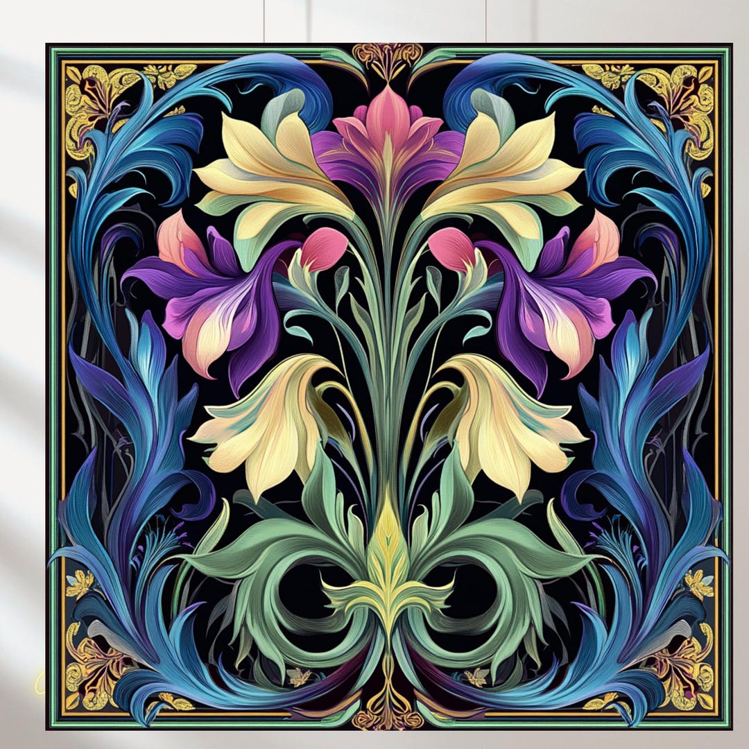 Art Deco Floral Prints: Vintage Style Wall Decor (digital Download, 15 ...