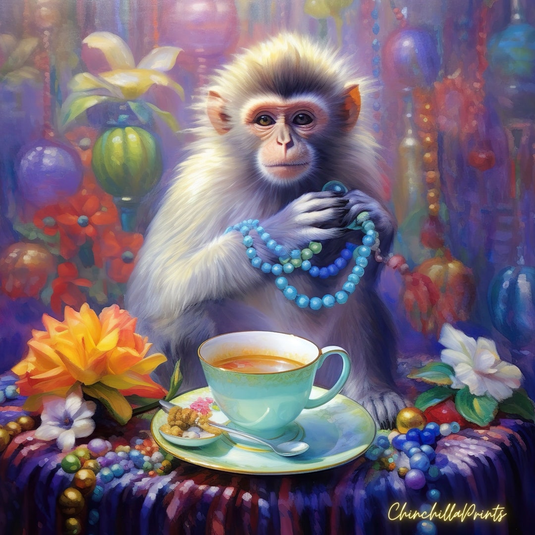 Monkeys Wall Art Monkey Pop Art Digital Print Monkey Poster Pop Art