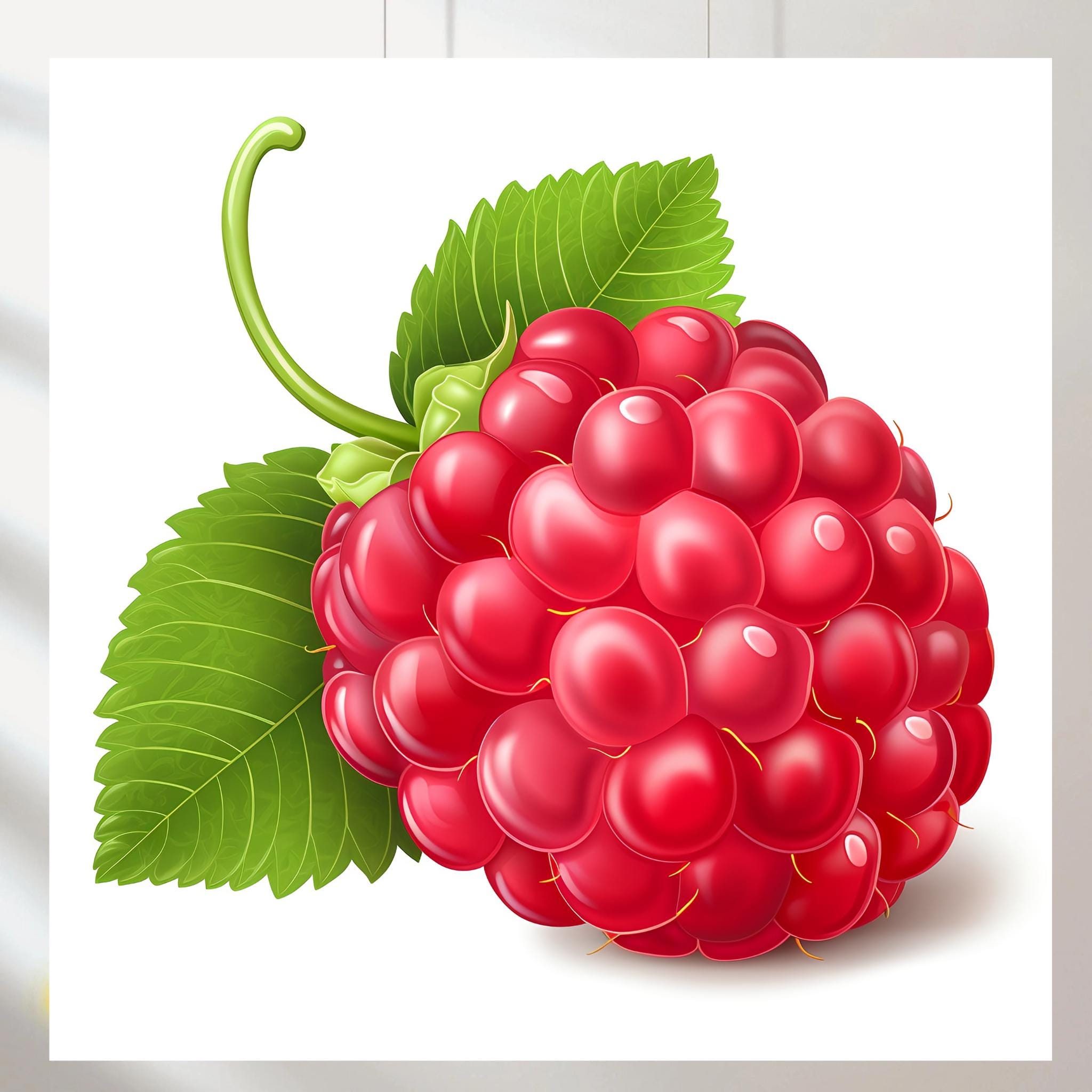 10 Jpgs, Raspberry, Printable Watercolor Clipart, Digital Download ...