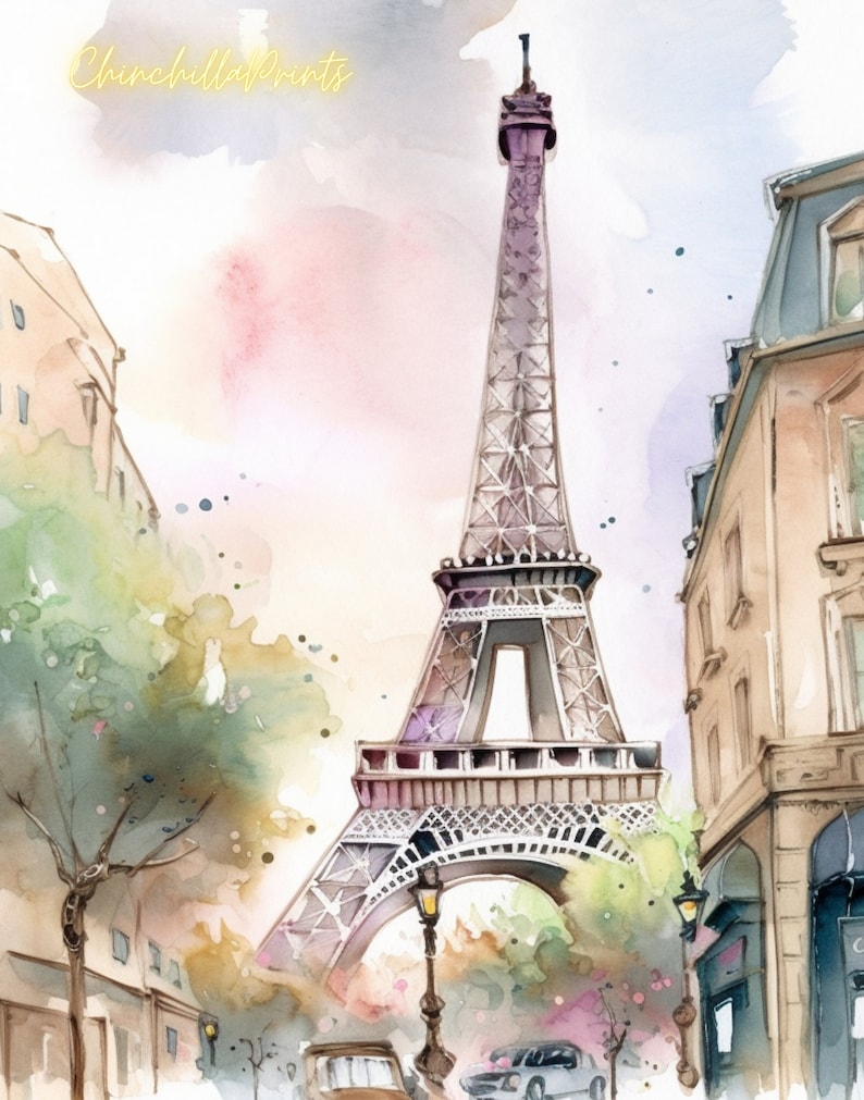 Paris Art Print Eiffel Tower Art Print France Poster Paris Poster