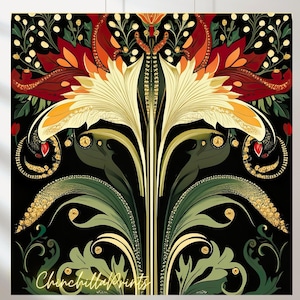 William Morris Art Nouveau Flower Prints: Botanical Set (Digital Download)
