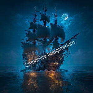 Ship Art print of a pirate ship Warship drawing Digital reproductions of the sailboat Wall art for printing War at sea Sailboat