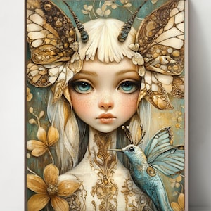 Chimeras Set of 10, Bizarre Girls, Surrealism, Vintage art