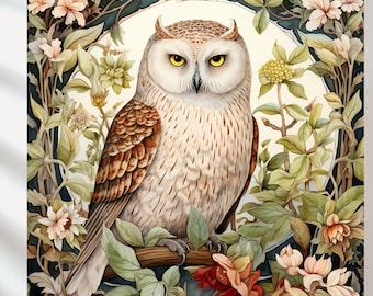 Set of 45 Owl Watercolor Owl Drawings Commercial Use Clipart Bird Art JPG files