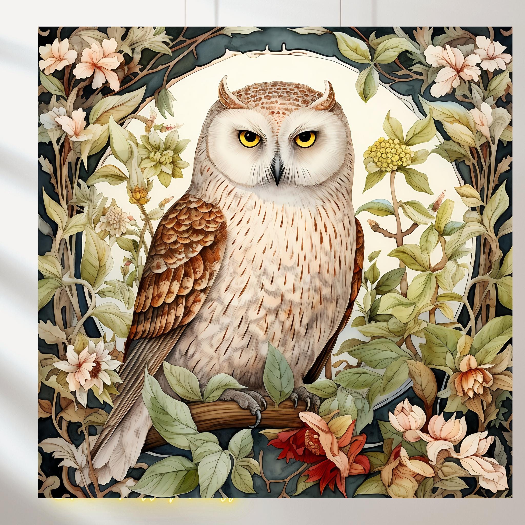 Set of 45 Owl Watercolor Owl Drawings Commercial Use Clipart Bird Art JPG files