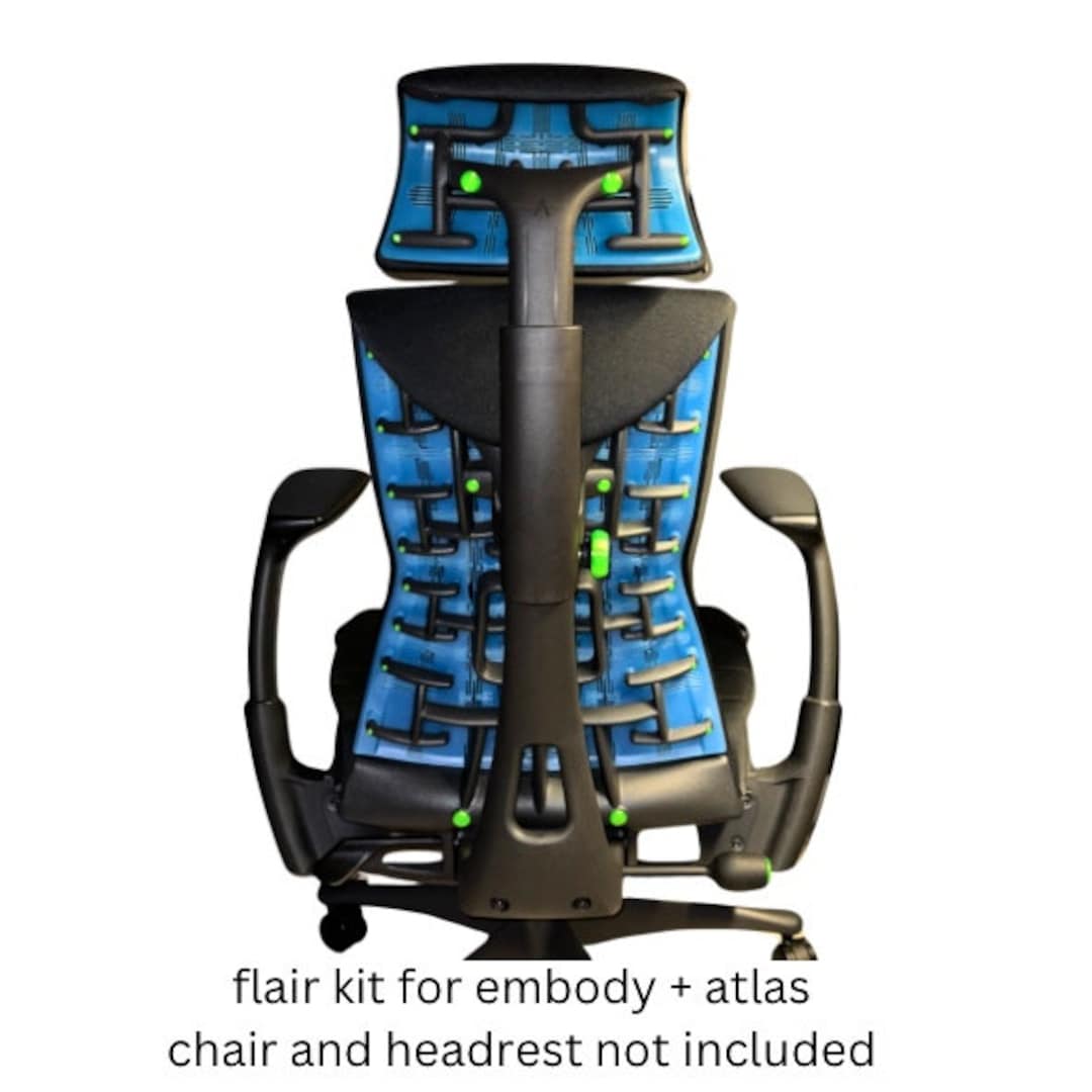 Flair Kit for Herman Miller Embody Chair Atlas Headrest Easily