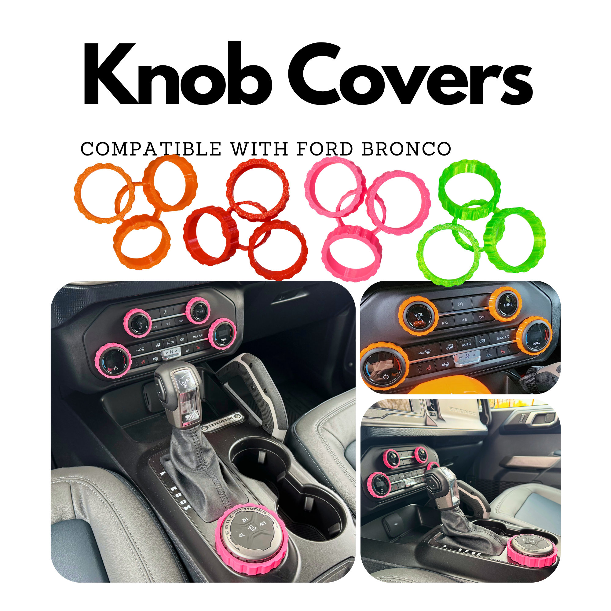KJMYYXGS 2 Pcs Car Gear Shift Knob Hoodie Cover, Shifter White-Pink