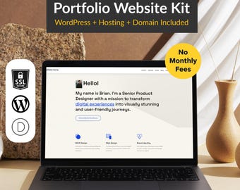 WordPress Website Builder Template For Small Business  | Domain + WordPress Hosting + Design | No Subscription | Bundle