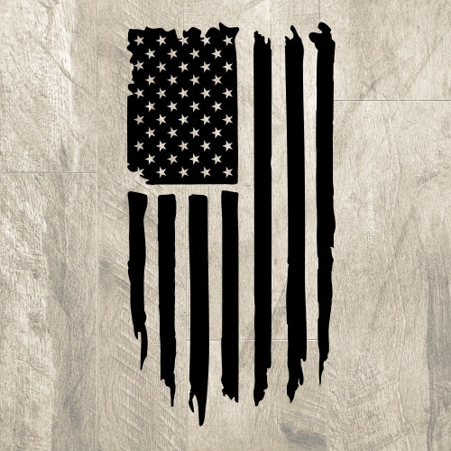 Distressed American Flag Premium Vinyl Decal - Etsy