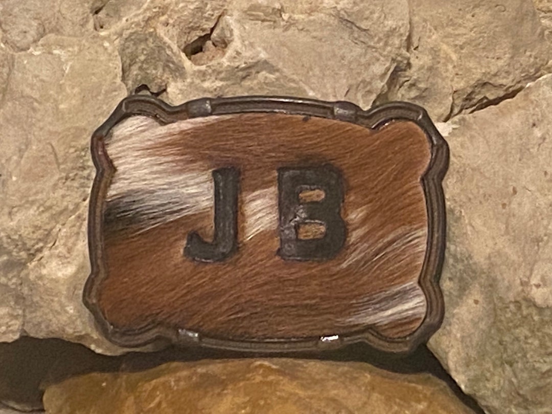 Custom Branded Cowhide Buckle Etsy