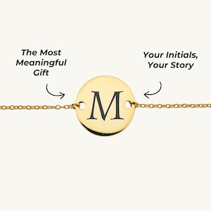 Pulsera de letras personalizada, pulsera de letras personalizada, joyería con iniciales grabadas, regalo personalizado para él o ella, boda, cumpleaños