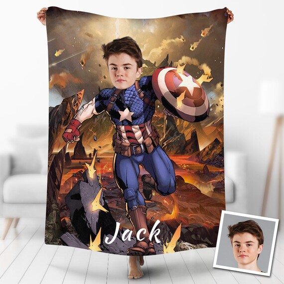 Custom portrait blanket superhero hot sale