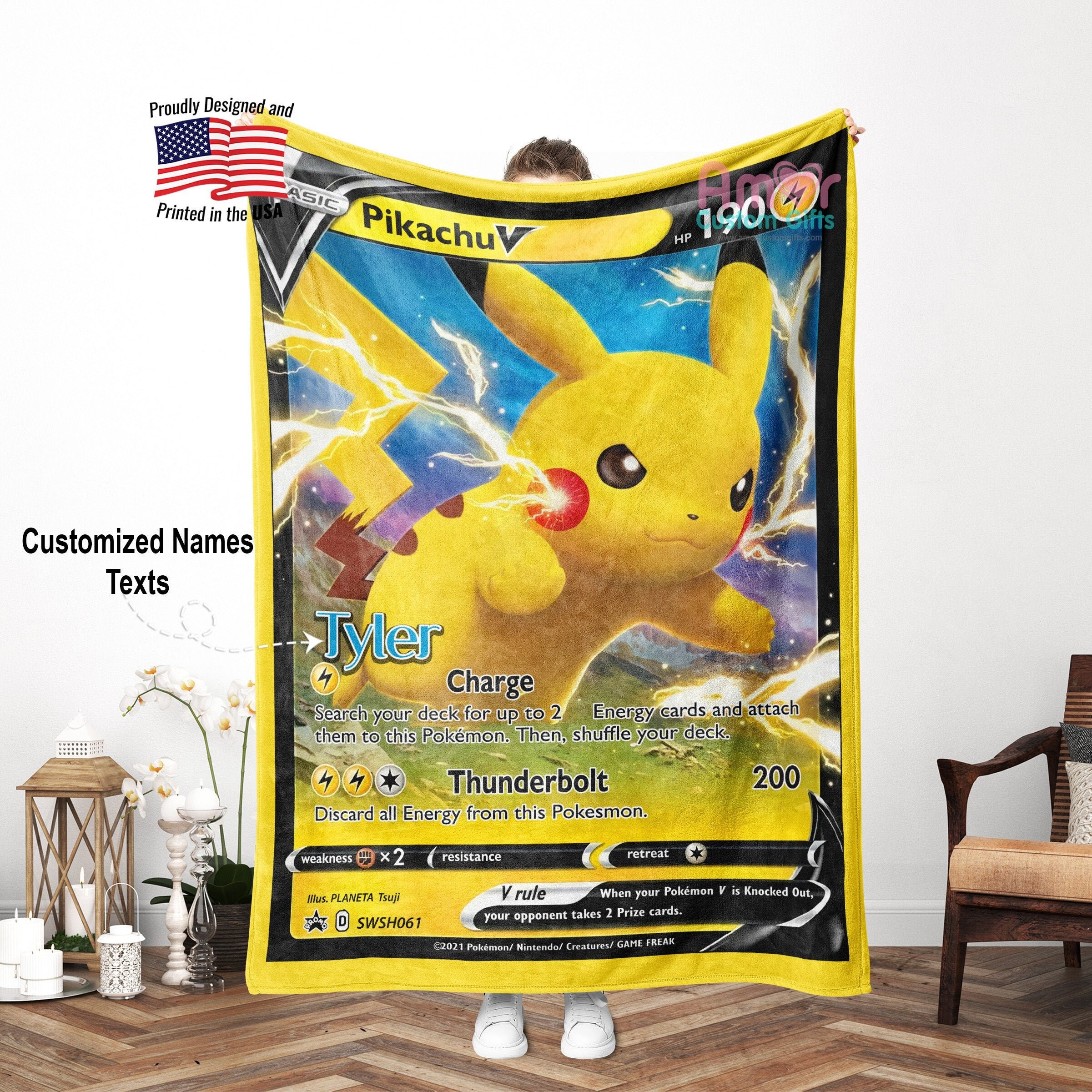 Carte Pokémon Pikachu V Officielle version FR PROMO SWSH061