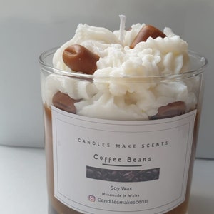 Coffee candle,coffee shop ,cream and wax melt coffee beans,most Popular,Birthday Gift