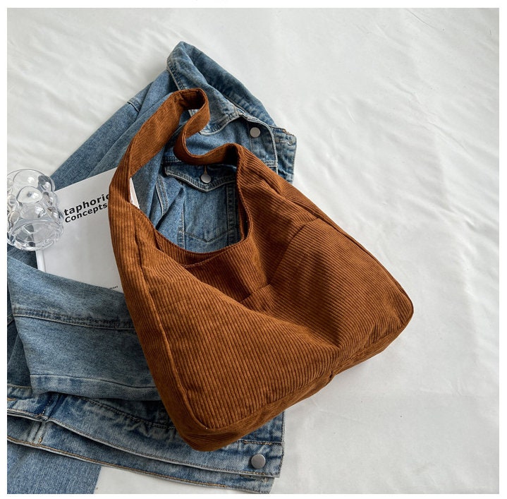 KWLET Tote Bag Handbags Black Shoulder Bags for Women Corduroy for Work  School Travel Shopping