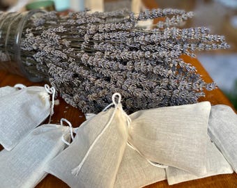 Handmade Dried Lavender Sachets – Set of 2 | Natural, Aromatic, & Calming