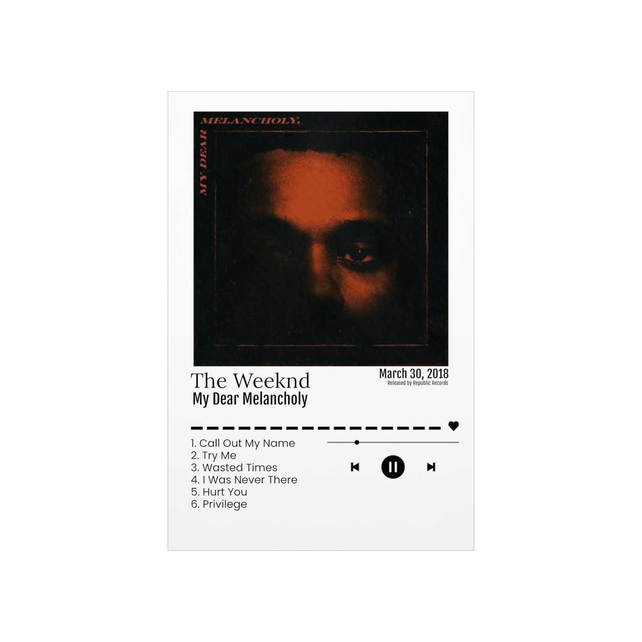 Buy The Weeknd My Dear Melancholy, / Premium Unisex Hoodie Online in India  