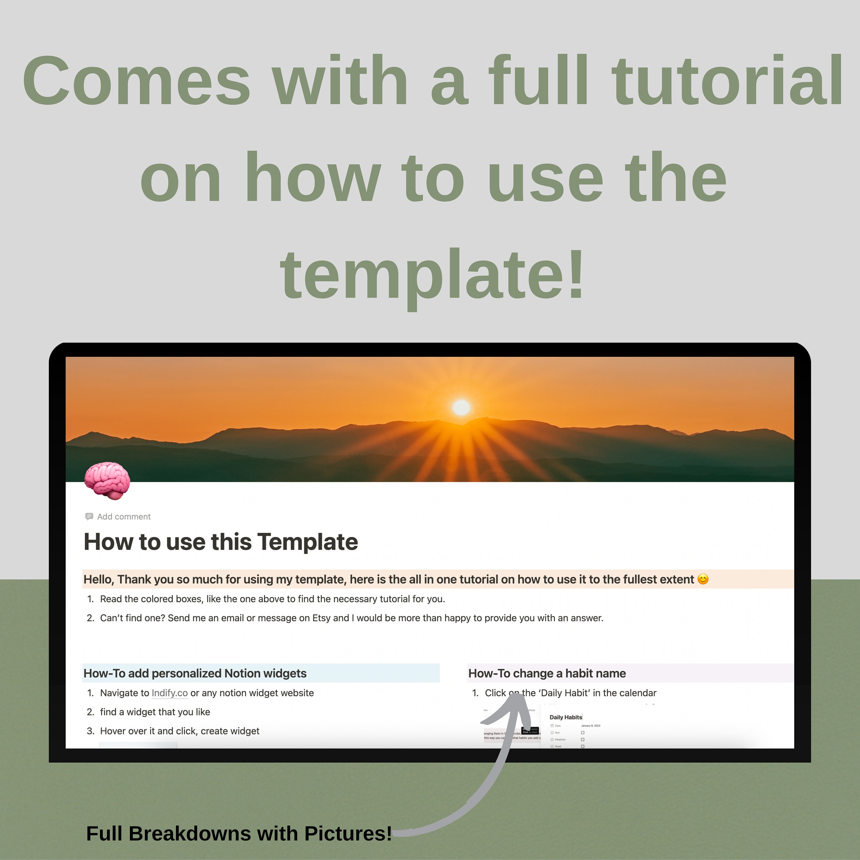 Notion Planner & Habit Tracker 2023 | All in One Notion Template ...