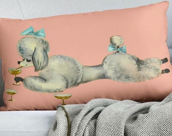 Caniche de cóctel vintage PNG, estilo retro kitsch de los años 50 (descarga digital)