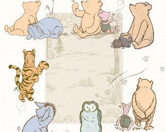 Winnie the Pooh Plate, Pooh's Picnic Plate, Winnie the Pooh 8 Inch