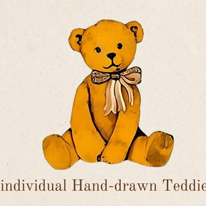 Vintage Teddy Bear Watercolor Clipart Bundle: Nursery Art (Digital Download)