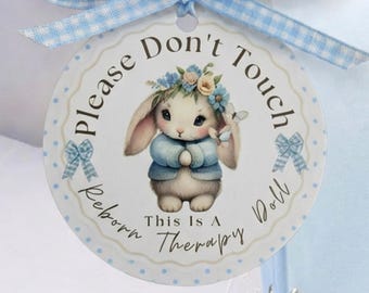 Letrero de privacidad para muñecas reborn, etiqueta "No tocar" para muñecas reborn, accesorios para juegos de rol, accesorios imprimibles para cochecitos y asientos de coche, muñecas reborn de terapia.