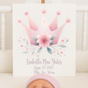 Różowa korona księżniczki PNG malowana ręcznie Boho baby shower Tiara Sublimacja To dziewczynka prezent dla dziecka akwarela balet clipart przezroczysty Prezenty