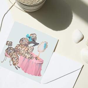 Vintage Poodle PNG, Mid Century Modern Pink Poodle Art, 1950s Poodles ...