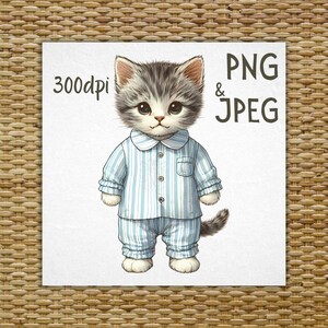 Cat's pyjama clipart png, grappige bedankkaart afdrukbare efemere verschijnselen, You're the Cats pyjama dankbaarheid waardering png, vintage kitten schroot