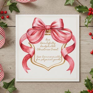 Red Crest PNG, Christmas Bow Border Frame clipart, Monogram Crests shield, Grandmillennial Christmas graphics, coquette bow downloads, Xmas