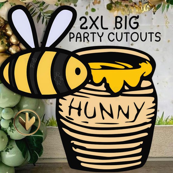 Classic Pooh Baby Shower Decor, Winnie the Pooh Party Cutouts
