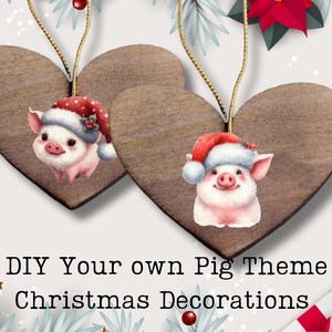 Christmas Pigs Clipart Bundle, Printable Piggies, Quirky Pigs, Santa Hats, Cute Piglets ...
