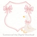 Goose Crest Pink Gingham Bow Frame Clipart Png Bundle, Coquette Bows ...