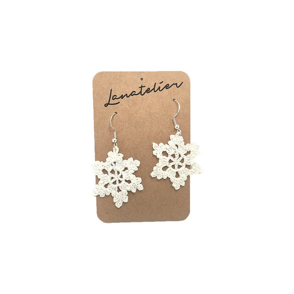 Boucles d'oreilles flocon de neige