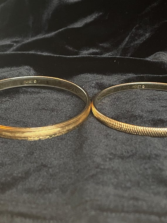 Vintage Monet bangle bracelets - image 7