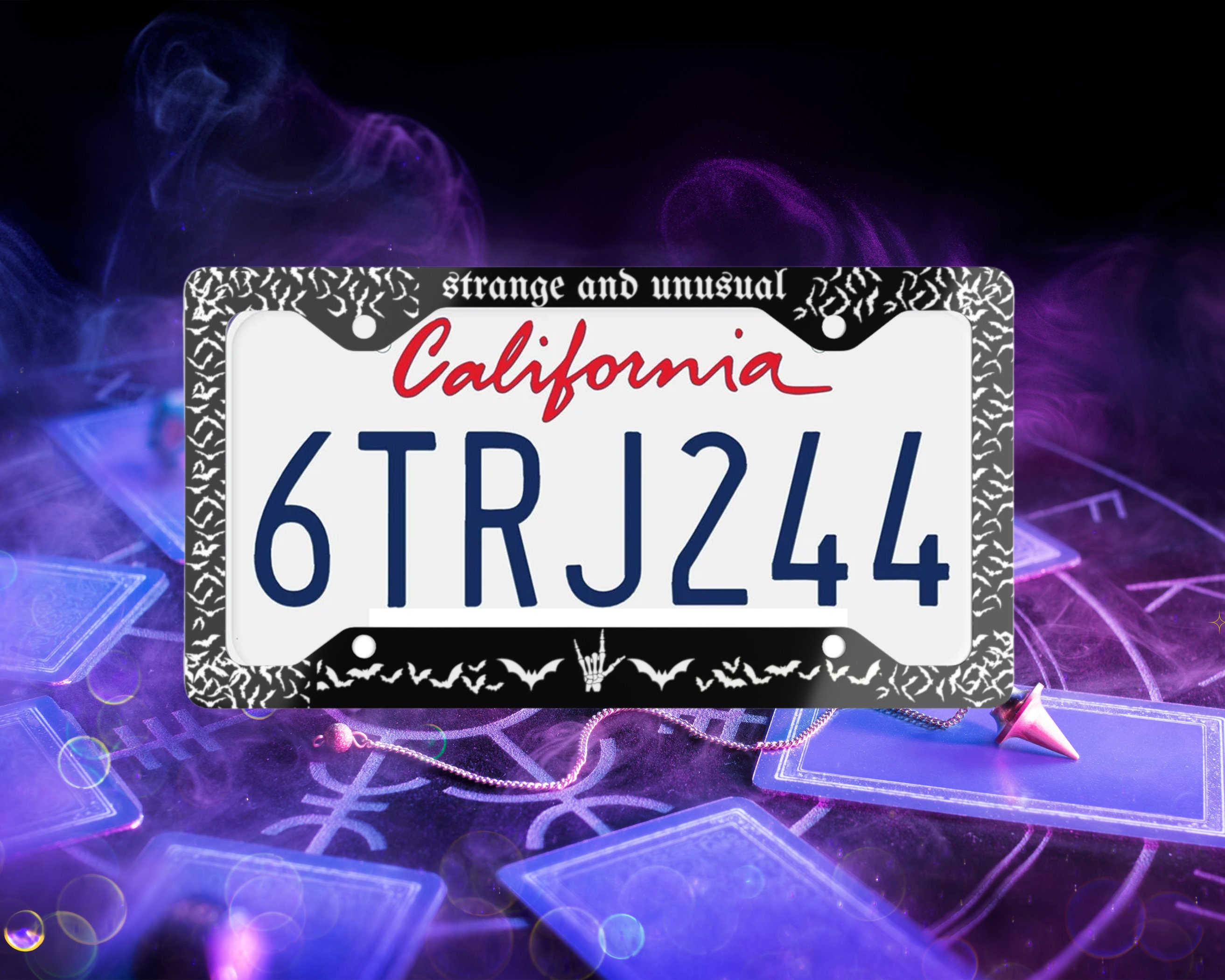 Goth License Plate Frame Strange and Unusual License Plate Etsy