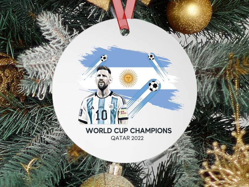 Qatar Messi World Cup 2022 Ornament 2022 Champions Argentina Sports Fan