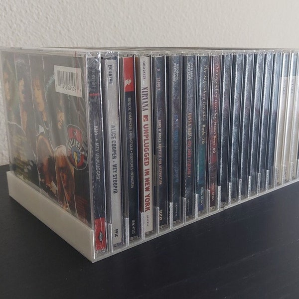 3D Printed CD Rack Shelf Storage Organizer (multiple color and size options)